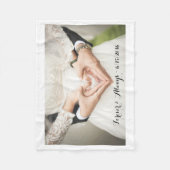 Persoonlijke bruiloft foto voor altijd en altijd fleece deken (Voorkant)