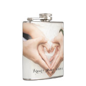 Persoonlijke bruiloft foto voor altijd en altijd heupfles (Rechts)