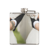 Persoonlijke bruiloft foto voor altijd en altijd heupfles (Achterkant)