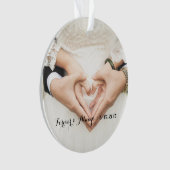 Persoonlijke bruiloft Foto voor altijd en altijd Ornament (voorkant)