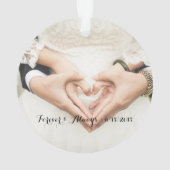 Persoonlijke bruiloft Foto voor altijd en altijd Ornament (achterkant)