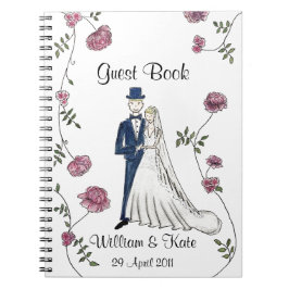 Persoonlijke bruiloft-gastboeklaptop notitieboek