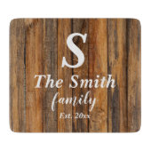 Persoonlijke bruiloft Gift Monogram Achternaam Snijplank (Voorkant)