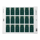 Persoonlijke bruiloft Green Gold Hand Sanitizer Etiket (Full Sheet)
