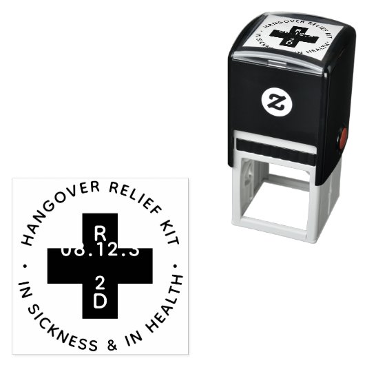 Persoonlijke bruiloft Hangover Relief Kit Zelfinktende Stempel (In situ)