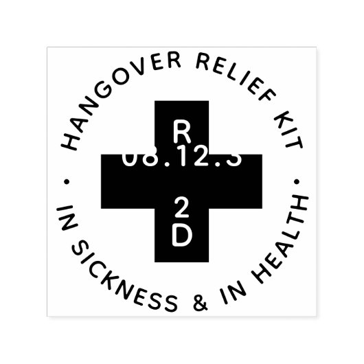Persoonlijke bruiloft Hangover Relief Kit Zelfinktende Stempel (Design)