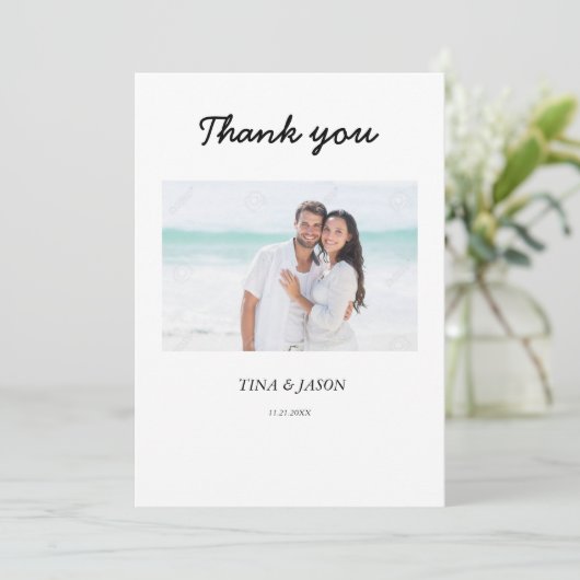Persoonlijke bruiloft - Hartelijk dank Bedankkaart (Staand voorkant)