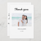 Persoonlijke bruiloft - Hartelijk dank Bedankkaart (Voorkant / Achterkant)