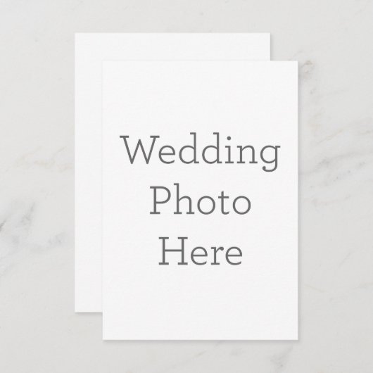 8,9 x 12,7 cm Enkele bedankkaart (Voorkant / Achterkant)