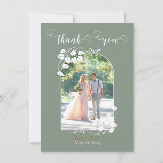 Persoonlijke bruiloft - Hartelijk dank Bedankkaart (Voorkant)