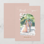 Persoonlijke bruiloft - Hartelijk dank Bedankkaart (Voorkant / Achterkant)