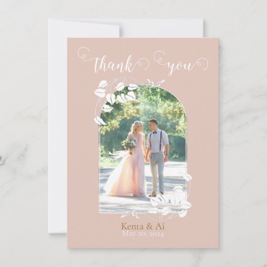 Persoonlijke bruiloft - Hartelijk dank Bedankkaart (Voorkant)