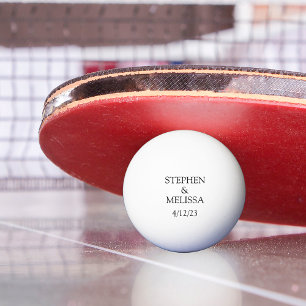 Persoonlijke bruiloft Juist getrouwd jubileum name Pingpongbal