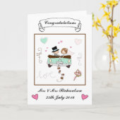 Persoonlijke bruiloft kaart (Gele Bloem)