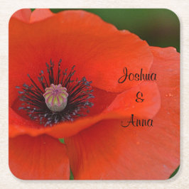 Persoonlijke bruiloft kartonnen onderzetters