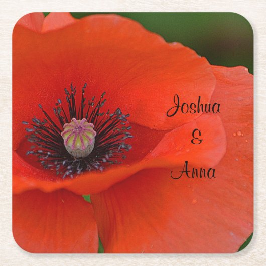 Persoonlijke bruiloft kartonnen onderzetters (Voorkant)