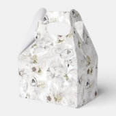 Persoonlijke bruiloft met Floral Swans Bedankdoosjes (Achterkant)