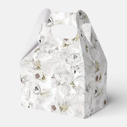 Persoonlijke bruiloft met Floral Swans Bedankdoosjes (Achterkant)