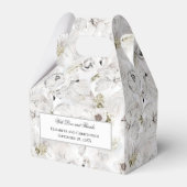 Persoonlijke bruiloft met Floral Swans Bedankdoosjes (Voorkant Zijde)