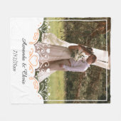 Persoonlijke bruiloft Naam en datum opslaan foto Fleece Deken (Voorkant (Horizontaal))