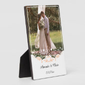Persoonlijke bruiloft Naam en datum opslaan foto Fotoplaat (Zijkant)