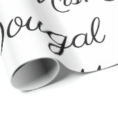 Persoonlijke bruiloft naam huwelijk Gfitwrap B & W Cadeaupapier (Rol Hoek)