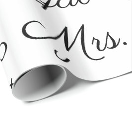 Persoonlijke bruiloft naam huwelijk Gfitwrap B & W Cadeaupapier