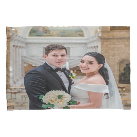 Persoonlijke bruiloft of Jubileum Kussensloop (Voorkant-Rechts)