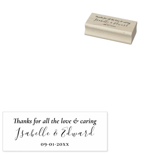 Persoonlijke bruiloft paar's dank u bericht rubberstempel (Gestempeld)