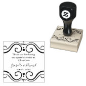 Persoonlijke bruiloft paar's dank u bericht rubberstempel (Gestempeld)