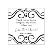 Persoonlijke bruiloft paar's dank u bericht rubberstempel (Afrduk)