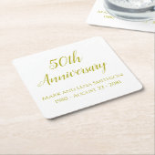 Persoonlijke bruiloft papier feest drank onderzett kartonnen onderzetters (Schuin)