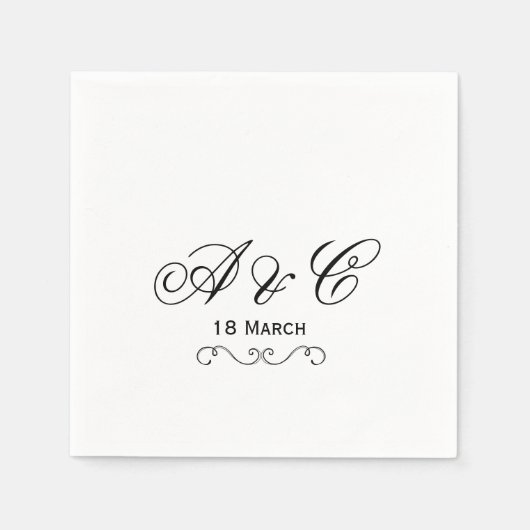 Persoonlijke bruiloft-partij Napkins Servet (Voorkant)