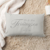 Persoonlijke bruiloft Pillow Gray Kussen (Deken)