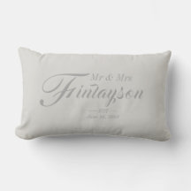 Persoonlijke bruiloft Pillow Gray