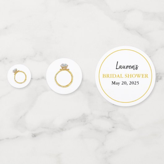 Persoonlijke bruiloft ring  confetti (Achterkanten)