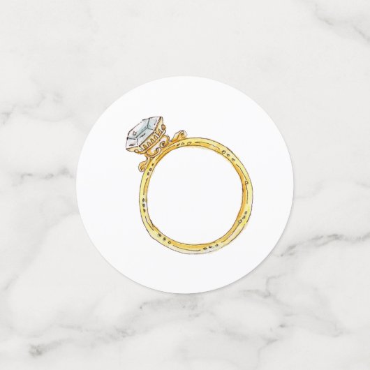 Persoonlijke bruiloft ring  confetti (Kleine voorkant)