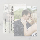 Persoonlijke bruiloft RSVP met foto Uitnodiging Briefkaart (Voorkant / Achterkant)