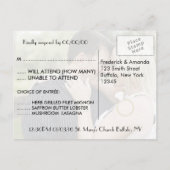 Persoonlijke bruiloft RSVP met foto Uitnodiging Briefkaart (Achterkant)