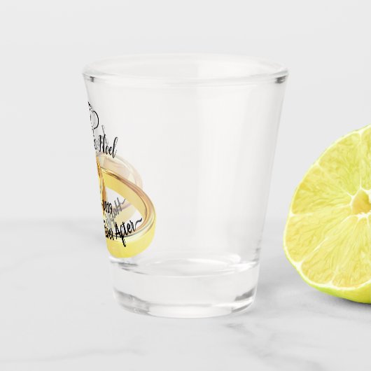 Persoonlijke bruiloft shot glas (Rechts)
