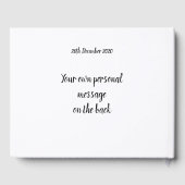 Persoonlijke bruiloft ter illustratie van het huwe gastenboek (Achterkant)