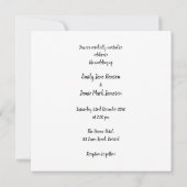 Persoonlijke bruiloft ter illustratie van het huwe kaart (Achterkant)