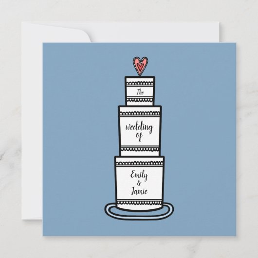 Persoonlijke bruiloft ter illustratie van het huwe kaart (Voorkant)