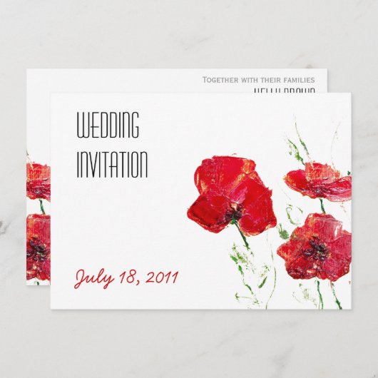 Persoonlijke bruiloft / Uitnodiging tot Jubileum (Voorkant / Achterkant)