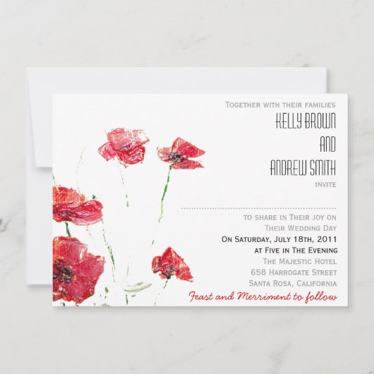 Persoonlijke bruiloft / Uitnodiging tot Jubileum (Achterkant)