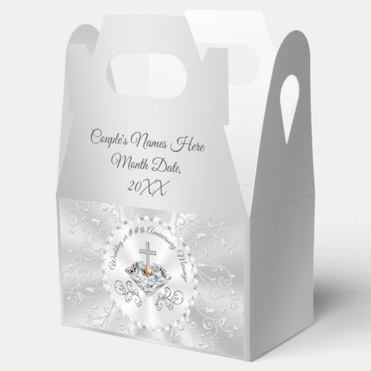 Persoonlijke bruiloft voor dozen of Jubileum Bedankdoosjes (Geopend)