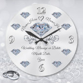 Persoonlijke bruiloft voor paar grote klok