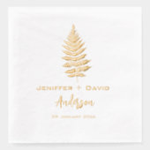 Persoonlijke bruiloft, vrijgezellenfeest/verloving folie servetten (Voorkant)