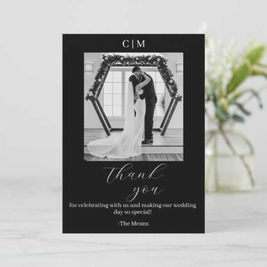 Persoonlijke bruiloftDank u Kaart (Staand voorkant)
