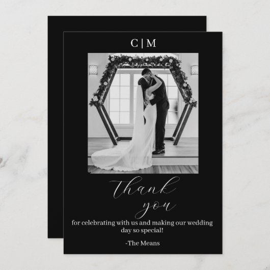 Persoonlijke bruiloftDank u Kaart (Voorkant / Achterkant)